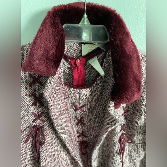 Vintage Little Bitty 2 piece set dress and coat with fur. Size 2T - Picture 5 of 6